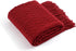 BATTILO HOME Christmas Red Throw Blanket for Couch, Textured Soft Burgundy Throw Blankets, Decorative Knitted Red Blanket for Sofa Bed Living Room...