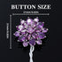 2 Pcs Sliver Rhinestone Buttons Crystal Embellishments for Clothing Jewelry Making DIY Decoration Bottons for Sewing Crafts Wedding Bridal (Purple...