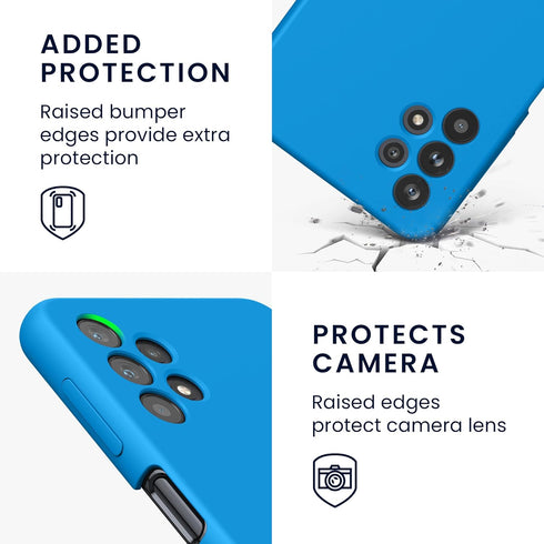 kwmobile Case Compatible with Samsung Galaxy A32 5G Case - TPU Silicone Phone Cover with Soft Finish - Radiant Blue...