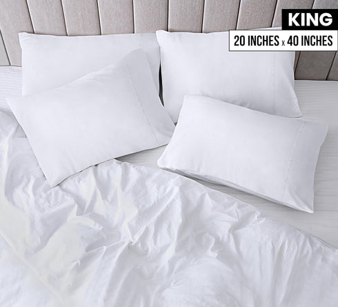 Utopia Bedding King Pillow Cases - 4 Pack - Envelope Closure - Soft Brushed Microfiber Fabric - Shrinkage and Fade Resistant Pillow Covers King Si...
