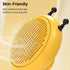 Bee Cat Brush, Self Cleaning Cat Brush with Release Button, Cat Hair Brush for Shedding, Pet Grooming Brush for Short and Long Haired Cats Dogs (Y...