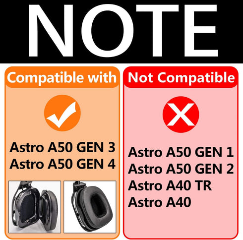 A50 Ear Pads Headband Compatible with Astro A50 a50 Gen 3 Gen 4 Gaming Headset I Replacement Ear Cushions (Not Suitable for Astro A50 Gen 1 Gen 2)...