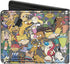 Buckle-down Pu Bifold - Nick 90's Rewind Mutli Character Mash Up Collage Gray Bifold Wallet, Nickel 'Sample Rewind, 4.0 X 3.5 US...