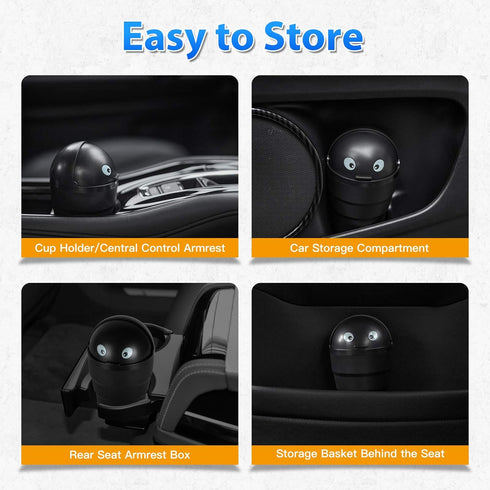 trasgo for Car Cup Holder Trash Can Small Mini Trash Can Car Office Household Trash Can (Black)...