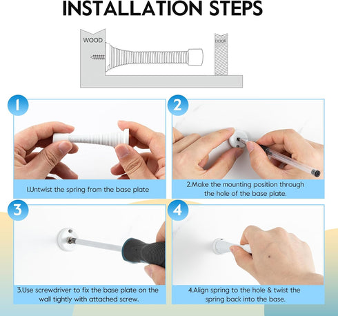 HOME MASTER HARDWARE 12 Pack Door stoppers,Door stop?Door draft stopper,Door stoppers for bottom of door,White rubber door stop,3-in MB Heavy Duty...