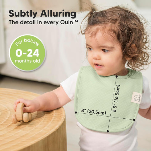 8-Pack Organic Baby Bibs for Baby Girls, Baby Boys - Cotton Cloth Baby Boy Bibs, Baby Girl Bibs for Drooling and Teething, Absorbent Drool Bibs fo...