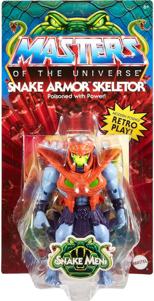 Masters of the Universe Origins Action Figure & Accessory, Rise of Snake Men Snake Armor Skeletor & Mini Comic Book, 5.5 inch...