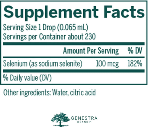 Genestra Brands Selenium CWS | Antioxidant Nutrient Support Helps Protect Against Oxidative Stress | 0.5 fl. oz....