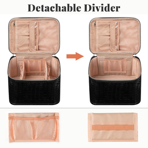 OCHEAL Travel Makeup Bag, Cosmetic Bags for Women Makeup Case Organizer Large Capacity Travel Toiletry Bag Storage Bags with Divider and Handle fo...