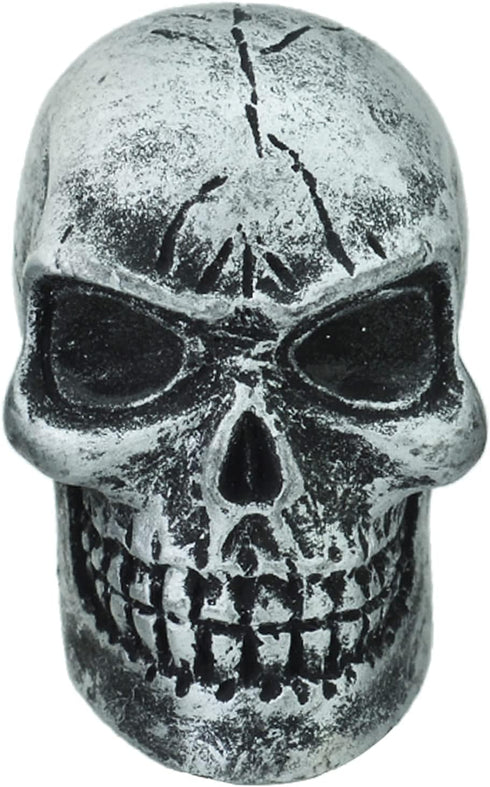 Abfer Skull Tire Wheel Air Cap Valve Stem Covers Car Decorative Accessories Fit Most Vehicle Truck Motorcycles Bikes (Silver)...