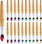 20 Pieces Paintbrush Pen Bamboo Brush Shape Ballpoint Pen Novelty Retractable Paintbrush Ink Pens for Art Activities School Stationery House Warmi...
