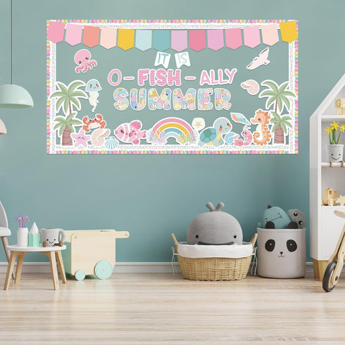 Sea Animals Classroom Bulletin Board Decorations Summer Bulletin Board Set Under The Sea Fish Paper Cutouts for Kindergarten Primary School Summer...