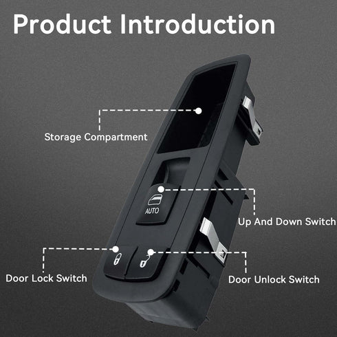 Power Window Switch Door Lock Switch Front Passenger Side Compatible with Dodge Grand Caravan Chrysler Town & Country Jeep Liberty Nitro Ram1500 J...