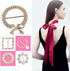 Scarf Tie Buckle Rings for Women,12PCS Metal Party T Shirt Pearls Rhinestone Clips,Clothes Corner Knotted Button for Women Girls Decorative Access...