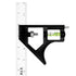 P.I.T. 12 Inch Combination Square, Multi-Purpose Square Tool, Heavy Duty Stainless Steel Ruler with Movable Bubble Level for Angle/Measuring Marks...