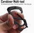 KeyUnity KS00BK Carabiner Clip Multitool Stainless Steel 7 Tools in 1 | Quick Release Clasp | Wrench | Cross Screwdriver | Slotted Screwdriver | B...
