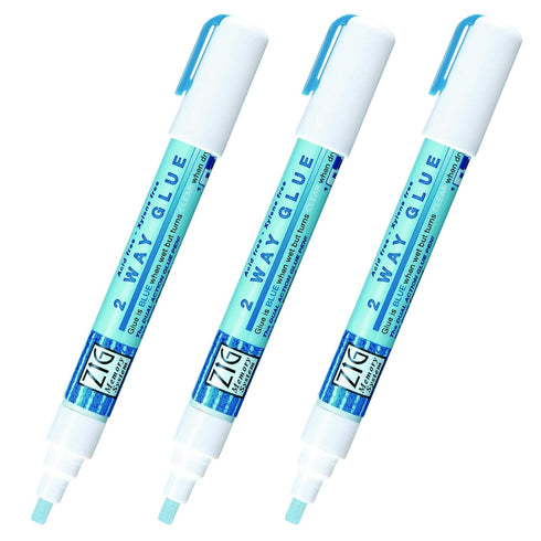 KURETAKE ZIG CORPORATION 2-Way Glue Pen 3P, Chisel Tip...