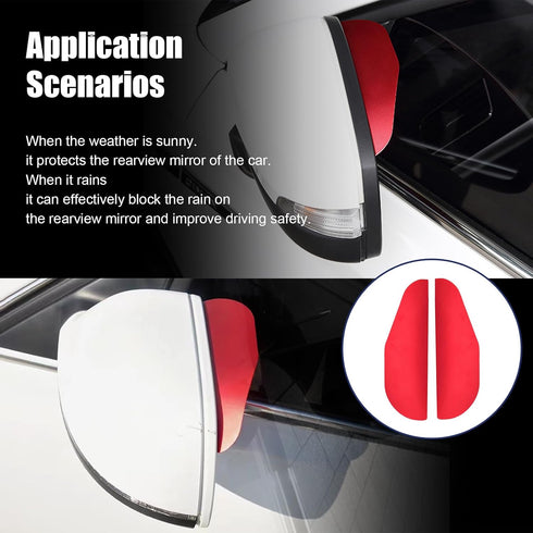 2 Pack Mirror Rain Visor Eyebrow, Waterproof Car Side Mirror Covers, Carbon Fiber Texture Side Mirror Visor Rain Guards, Universal Exterior Access...