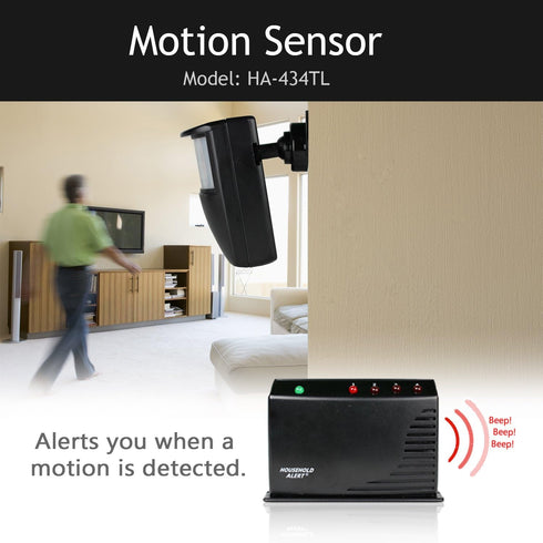 HA-434RTL Home Garage Driveway Business Office Motion Alert and Alarm Security Indoor Outdoor Infrared Detector System Kit...