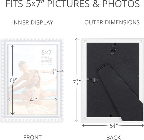 Langdon House 5x7 Picture Frames (White, 12 Pack), Contemporary Frame Set, Wall Mount or Table Top, Prosperity Collection...
