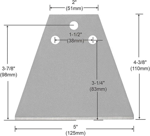 Replacement Blade for 5 Inch Wide SDS-Plus Floor Scraper Tile & Thinset Scaling Chisel (5" X 4-3/8")...