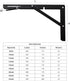 Toirxarn 8" Heavy Duty Black Folding Shelf Brackets - Steel Collapsible Bracket for Space Saving Wall Mounted Desk, DIY Workbench, Foldable Table ...