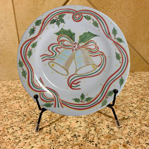 2 Pack Upgraded Plate Display Stands, 12 Inch Anti-Slip Iron Photo Holder Stands Book Display Stands, Compatible 13 to 18 Inch Decorative Plates, ...