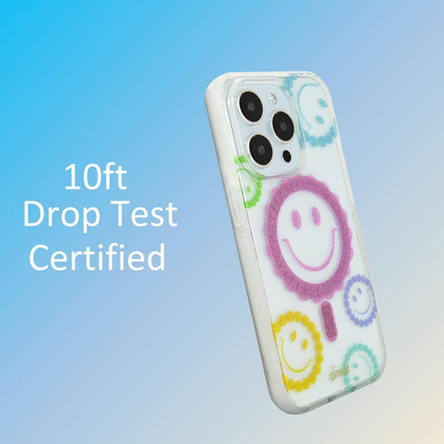 Sonix Case for iPhone 14 Pro Max | Compatible with MagSafe | 10ft Drop Tested | Glitter Smiley...