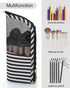 MONSTINA Makeup Brush Organzier Bag,High Capacity Portable Stand-Up Makeup Brush Holder,Professional Artist Makeup Brush Sets Case Waterproof Dust...