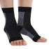 Compression Plantar Fasciitis Socks Ankle Compression Sleeve Heels Arch Supports & Heel Pain Relief Ankle Supports for Men and Women (Black, XX-La...