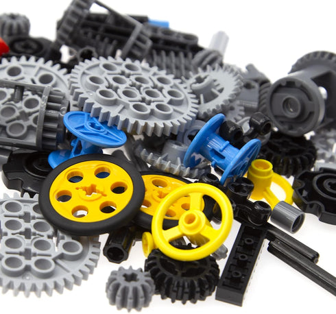 116pcs Technic-Parts Gears-Axle-Pin-Connector Compatible with Lego-Technic, Wheels Link Chain Gear Rack Steering Wheel Technic Bush Hook Tow Ball ...
