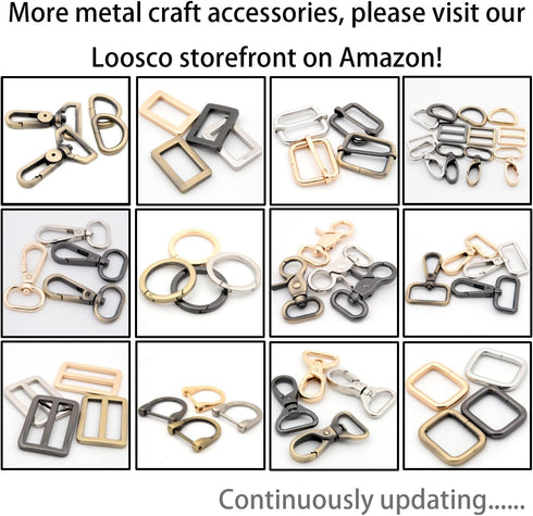 Oval Snap Hooks,10 PCS Heavy Duty Purse Hardware Lobster Clasp Keychain Clip Purse Making Accessories (1",Brushed Brass)...