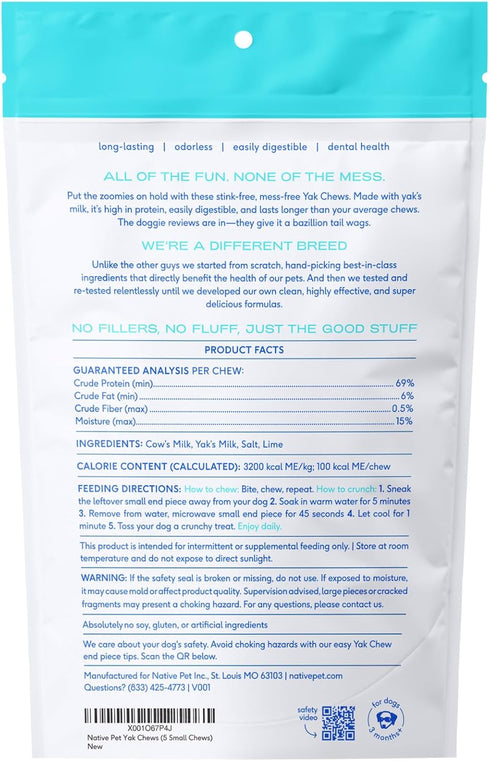 Native Pet Yak Chews (5 Small Chews) - Yak Milk Chews for Puppies & Small Dogs - Yak Dog Chews - Puppy Chews - Puppy Teething Toys - Puppy Yak Che...