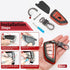 for BMW Keychain with Leather Keychain, Advanced Blade Shape Soft TPU Surface Grain Car Key Case for New BMW Smart Key (Red B)...