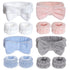 12Pcs Headbands Wristbands Set for Washing Face, Knotted Spa Head Bands Wrist Towels Skincare Hair Bands Arm Bands for Womens Girls Makeup Facial ...