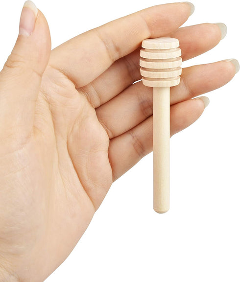 Wooden Honey Mixing Stirrer 3Pcs Mini Honey Dipper Sticks Honey Spoon...