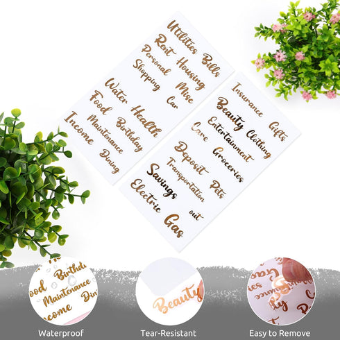 A8 Budget Binder, Money Saving Binder with 8Pcs Cash Envelopes for Budgeting, Money Organizer for Cash with 12Pcs budgeting Sheets and 2Pcs Golden...