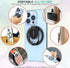 Magnetic Phone Ring Holder, Double Adjustable Phone Grip and Stand Compatible with MagSafe Ring Holder, Compatible with PopSockets MagSafe Ring Re...