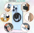 Magnetic Phone Grip Holder Kickstand, Gym Double Adjustable Finger Ring Grip and Stand, Compatible with PopSockets MagSafe Ring Removable for iPho...