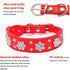 Rhinestone Dog Collar, Cute Flower Rhinestone Cat Dog Collar Bling Collar PU Leather Collar Adjustable Sizes Small Medium Large (M, Blue)...