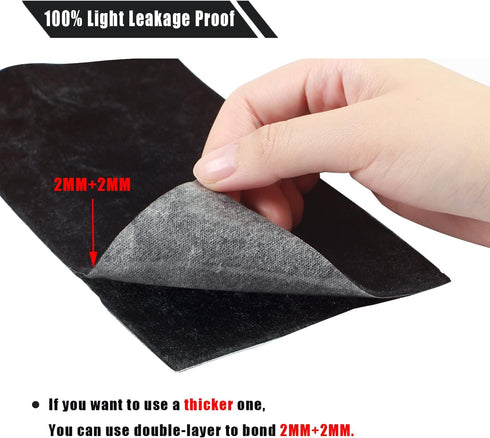 Light Leak Proof Sponge Self Adhesive Baffle Flannel 100x200x2mm Camera Panorama Film Back Graflock Back Repair Mirror Damper Light Seal Foam Ligh...