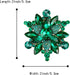 BriLove Women's Crystal Rhinestone Marquise Flower Brooch Pin for Party Prom...