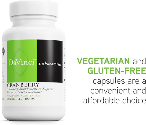 DAVINCI Labs Cranberry - Supports Urinary Tract Health* - Dietary Supplement with Citric Acid and Malic Acid from Cranberry Fruit Juice Powder - V...