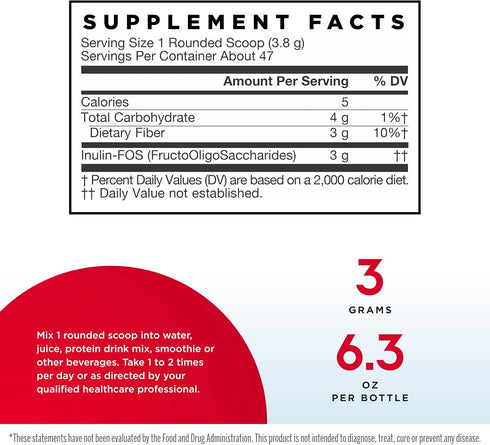 Jarrow Formulas Prebiotic Inulin FOS - 6.35 Ounce(Pack of 2) - Promotes Friendly Bacteria - Soluble Prebiotic Fibers - Promote Gut & Overall Healt...