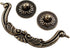 6 Pack Drop Drawer Handles, 3-3/4 Inch Hole Center Bail Cabinet Pull Handles Vintage Dresser Drawer Handle, Yellow Bronze...