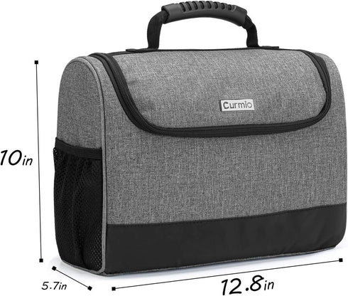 CURMIO Bartender Kit Bag, Portable Travel Carrying Bag with Rubber Handle for Bar Tools Set, For Home Indoor Outdoor Patio Party, Gray (Bag ONLY, ...