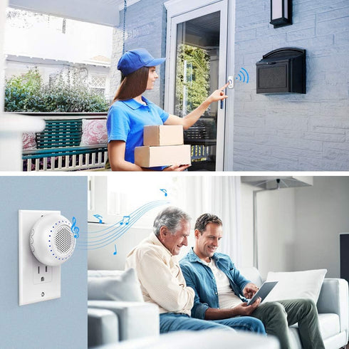 SECRUI Wireless Doorbell, Door Bell Ringer Wireless 1000 Feet with 5 Volume Levels, Waterproof and dustproof, 32Chimes & LED Flash, for Home Class...