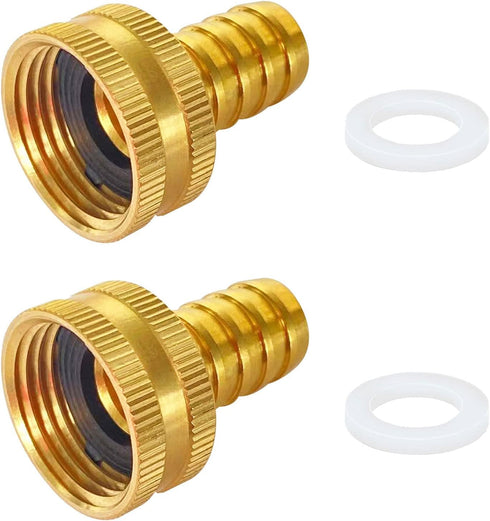 Garden Hose Adapter 5/8" Drip Irrigation Tubing to Faucet/ - Reusable Connector Fittings for Most Rain Bird, Orbit, Dig, Toro 5/8 Hose Barb x 3/4"...