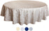 Tektrum Heavy Duty 70 inch Round Damask Jacquard Tablecloth Table Cover - Waterproof/Spill Proof/Stain Resistant/Wrinkle Free - Great for Banquet,...