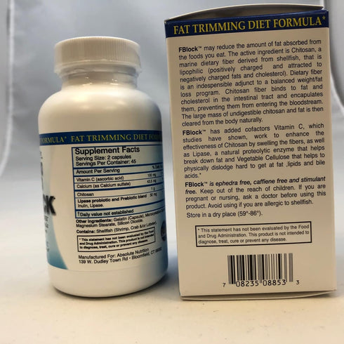 FBlock Xtra Fat Absorber, Diet Formula, 90 Capsules...